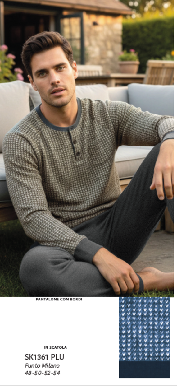 - SK 1361 PLU PIGIAMA UOMO P. MILANO